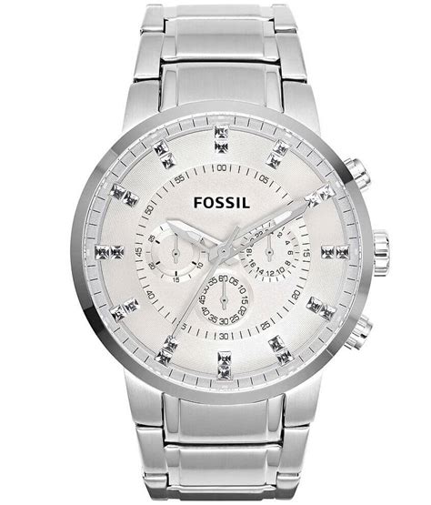 fossil silver bling watch.